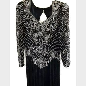 VINTAGE FORMAL SEQUIN DRESS.